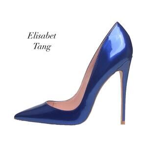 Elisabet Tang Ted Royal Blue Pointed Toe Stiletto High Heels NIB Size 6